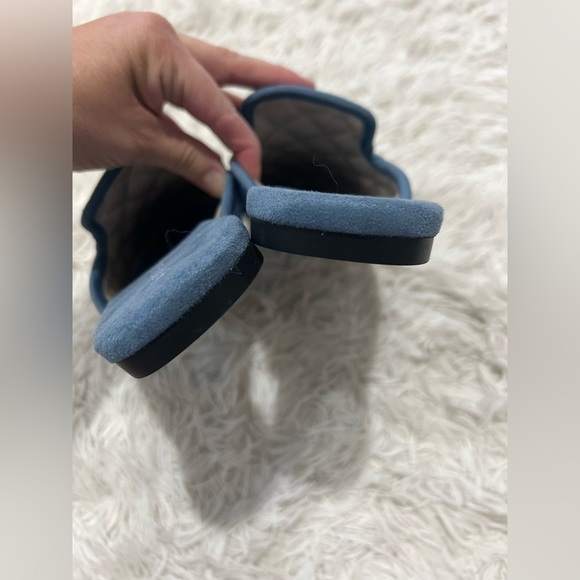 Vivaia Round-Toe Quilted Mules - Size 40 US 9 - blue - Picture 8 of 9